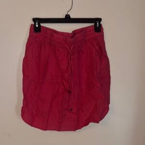 Red Drawstring Skirt